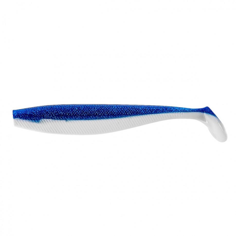 Виброхвост Helios Trofey 5.5"/14 см, цвет Blue Sparkles & White 4 шт HS-25-026 , 
